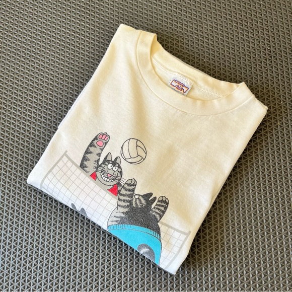Vintage Crazy Shirts B Kliban Cats Volleyball T-Shirt XL Hawaii Edition - Picture 16 of 16